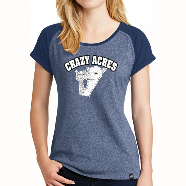 New Era® Ladies Heritage Blend Varsity Tee - Printed Logo Thumbnail