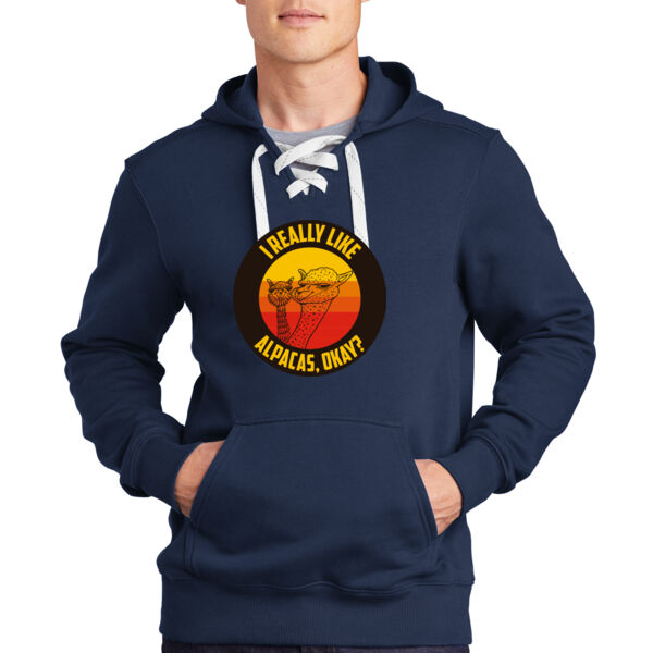 Sport-Tek Lace Up Pullover Hooded Sweatshirt - Printed Logo Thumbnail