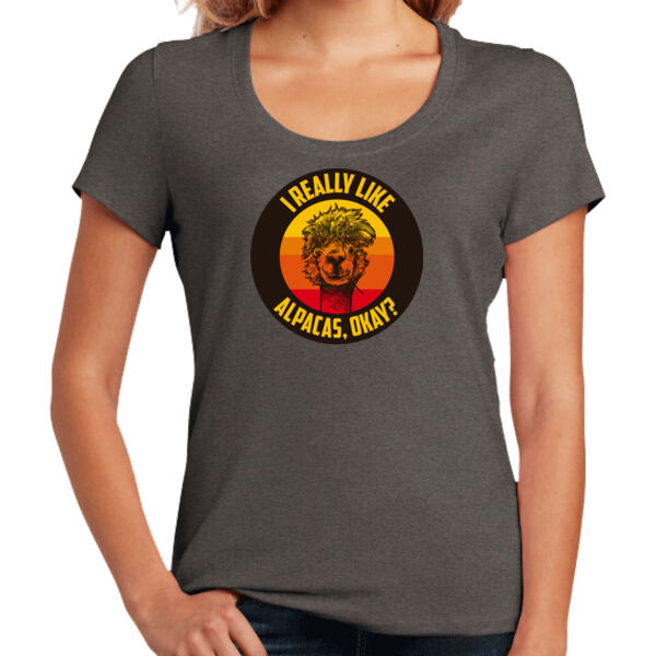 District Women's Flex Scoop Neck Tee  - Printed Logo Thumbnail