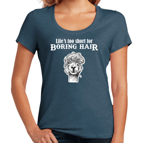 District Women's Flex Scoop Neck Tee  - Printed Logo Thumbnail